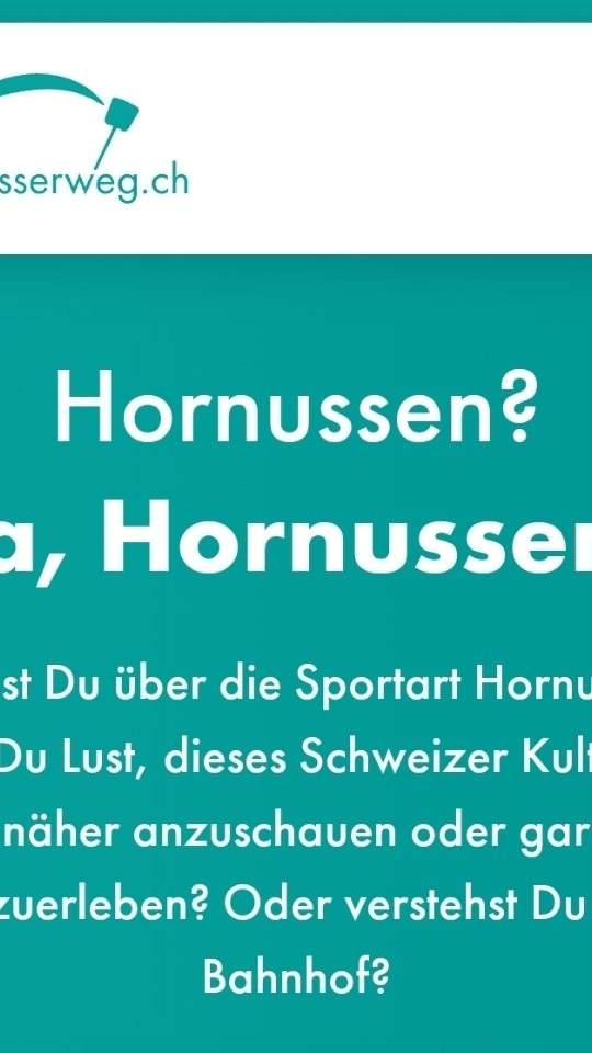 Schon beim Projekt «Hornusserweg» reingeschaut? Das Projekt «Hornusserweg» des…