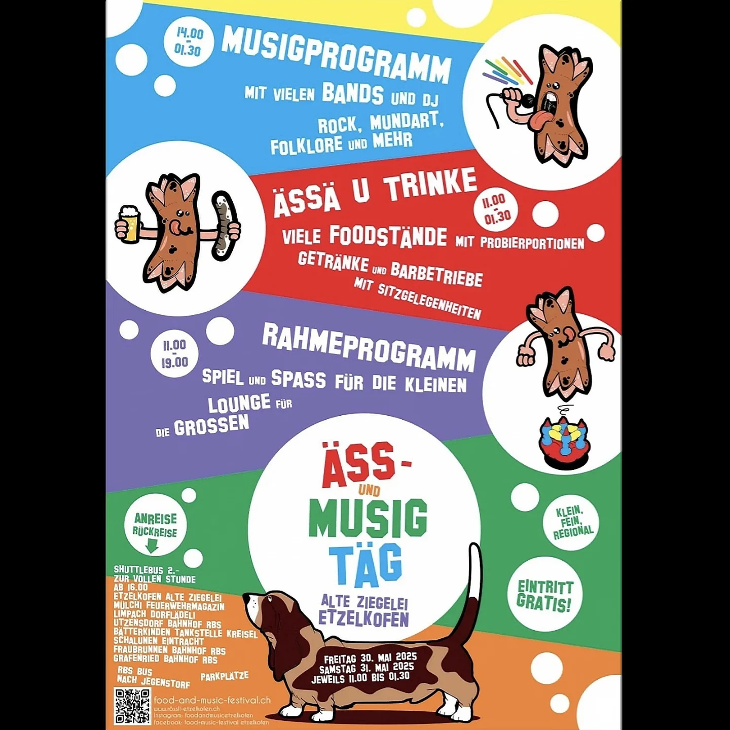 Hallo zäme!

Wir freuen uns riesig, euch zu den ersten Äss- und Musig-Täg in Etz…